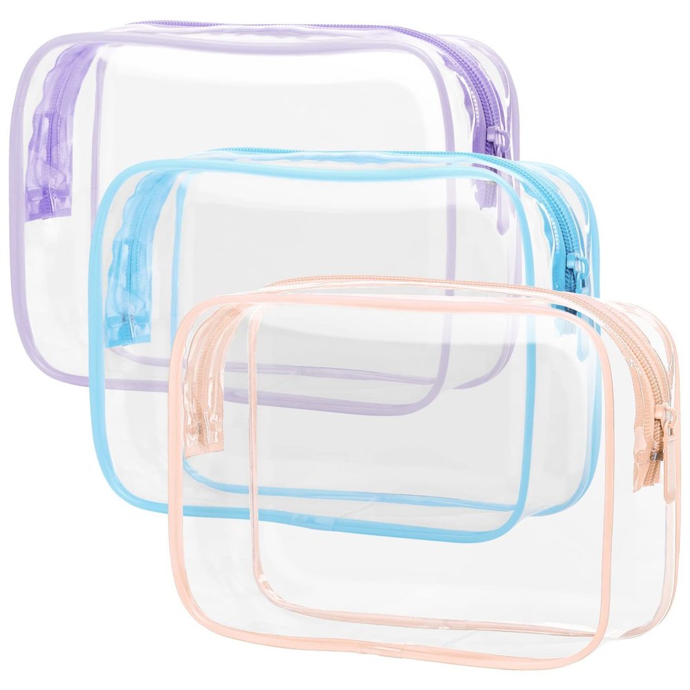 Clear Toiletry Bag - 3 Pack Tsa Approved Toiletry Bag Quart Size Bag, Travel💞